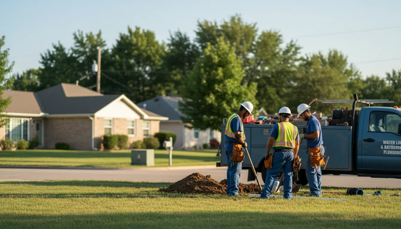 Residential water line and bathroom plumbing service in North Liberty, IA